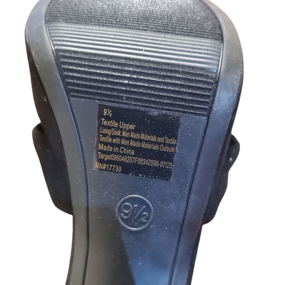 A New Day Black Platform Heels Knot Ankle Strap Block Heel Women's 9.5 - Picture 9 of 9